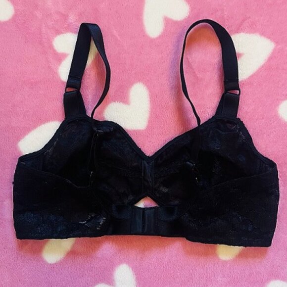 EUC What Katie Did 50s Lulu Noir Black lace Bullet Bra 32B - Picture 7 of 9